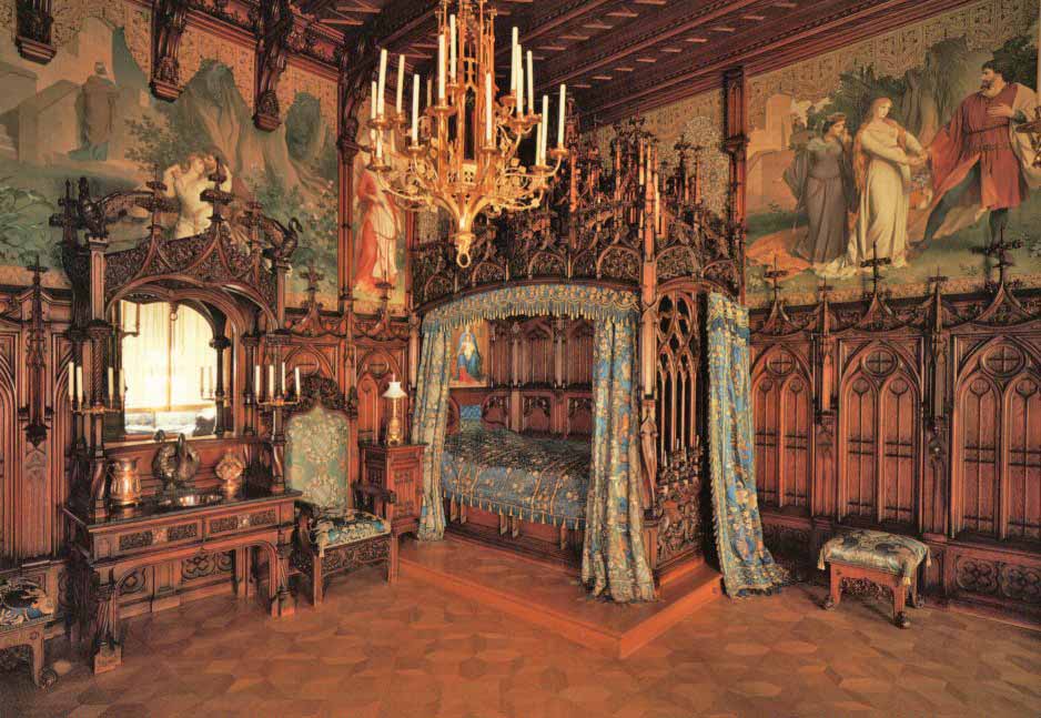 Dormitorio de Luis II en el Castillo de Neuschwanstein