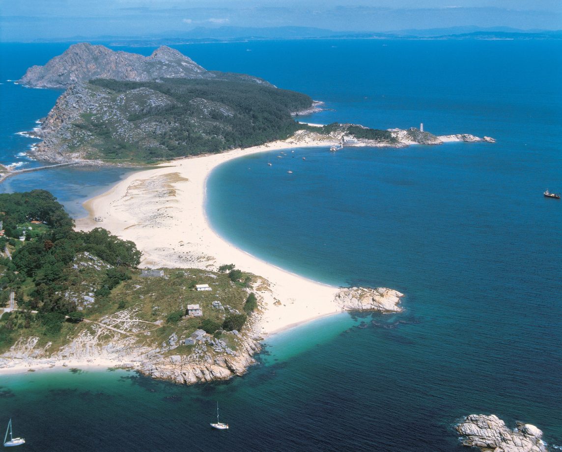 Playa de Rodas desde el aire