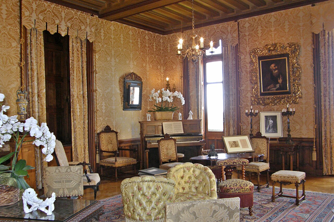 Salón en el Château de Chaumont-sur-Loire