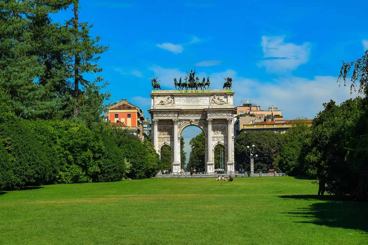 1 a Arco della Pace en el Parque Sempione