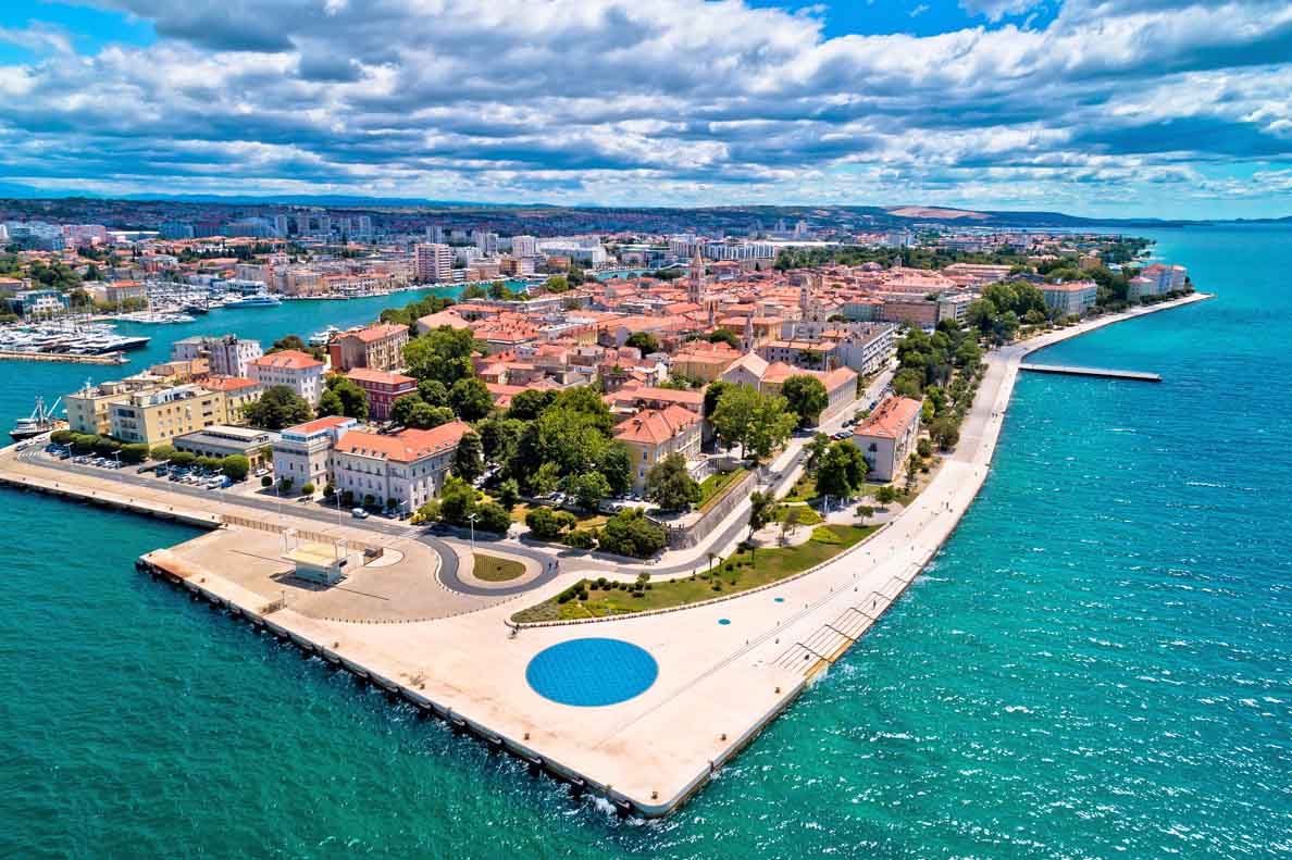 18 lugares que ver en Zadar Zadar vista desde el aire