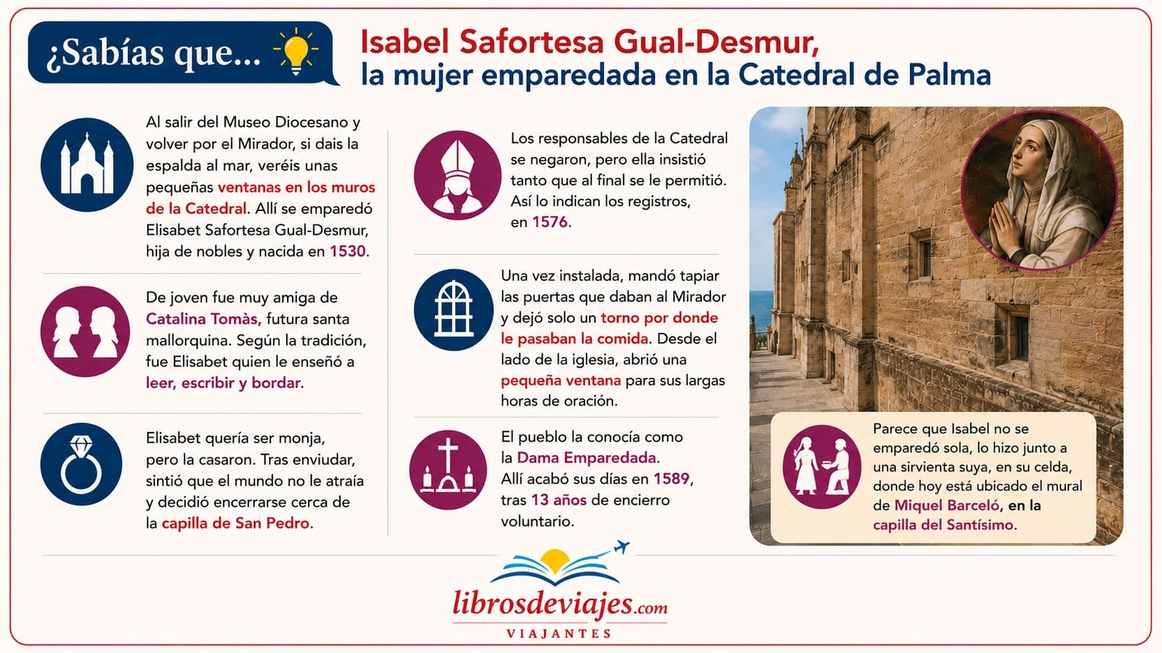 18 lugares que ver en Palma de Mallorca Catedral de Palma de Mallorca mujer emparedada
