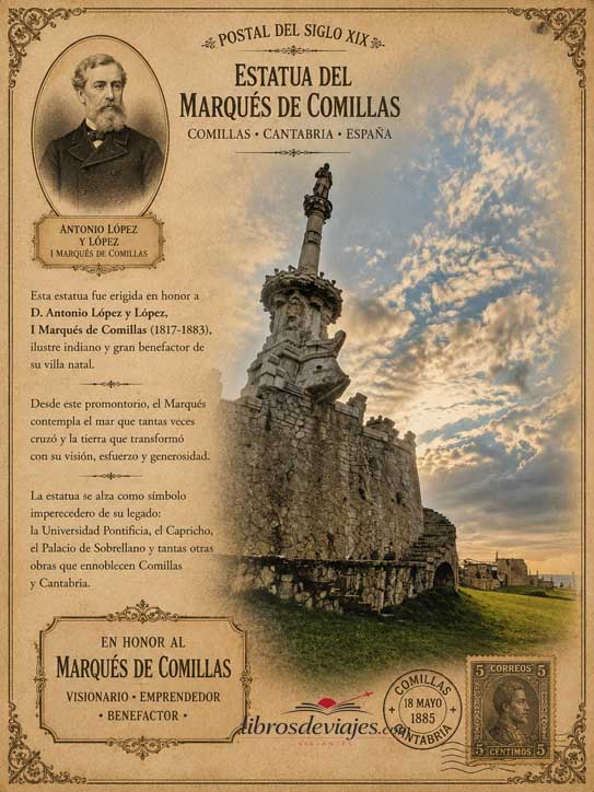 Estatua erigida en honor de Antonio López y López I Marqués de Comillas