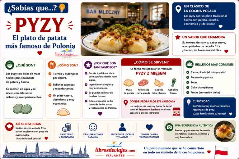 Pyzy, bolas de patata rellenas típicas de Varsovia