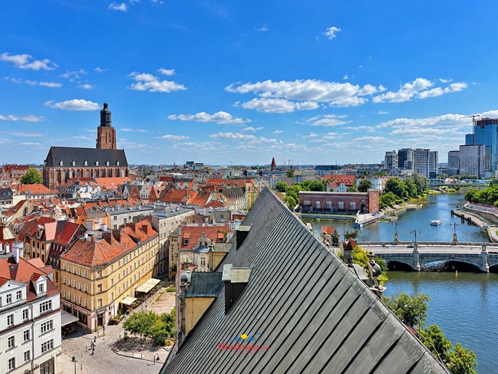 12 lugares que ver en Wroclaw vistas desde la Torre Matemática de la Universidad de Wroclaw